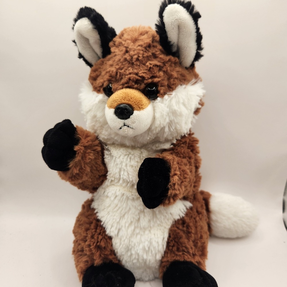 Aurora Hand Puppet 11" Interactive Stuffed Animal Fox red Stuffed Toy